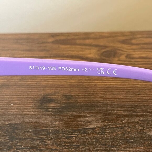 Foster Grant Purple Tortoise Shell Rectangular Eyeglass Frames Only 51-19-138 mm - Picture 2 of 8